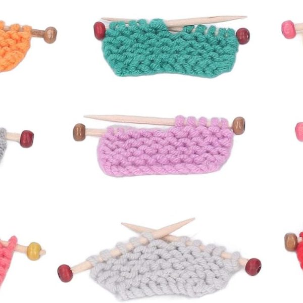 Wool Yarn Kit, Micro Knitting Supplies for 1:12 Dollhouse Accessories, 9 Piece Handmade Wool Yarn Knitting Kit for Dollhouse Decor