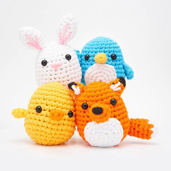 Crochet Kits for Beginners - Easy Crafts Knitting and Crochet Animal Kits All-in-One Kit